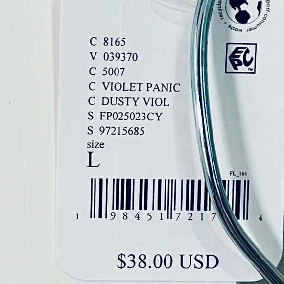 Free People Mid-Week Longline Racerback Bralette in Violet Panic (L) New w/tag - Picture 8 of 8